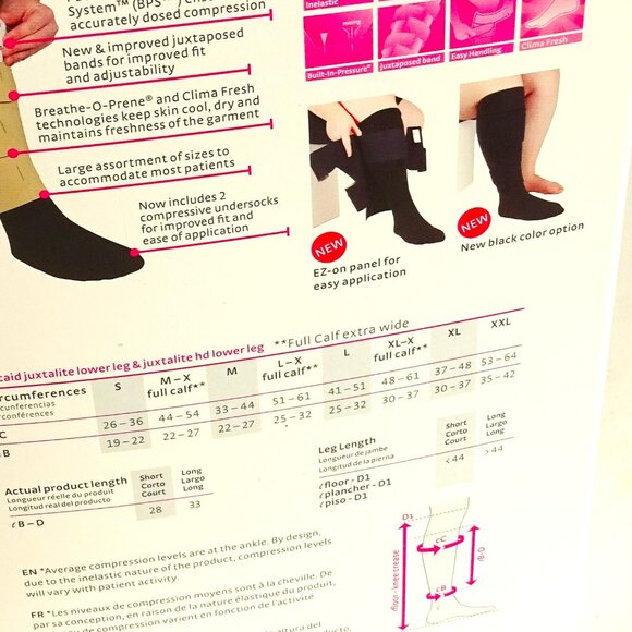 Medi Compression Stockings HD Lower Leg Med Short  CJL3S002 Circaid Juxtalite - Picture 3 of 7